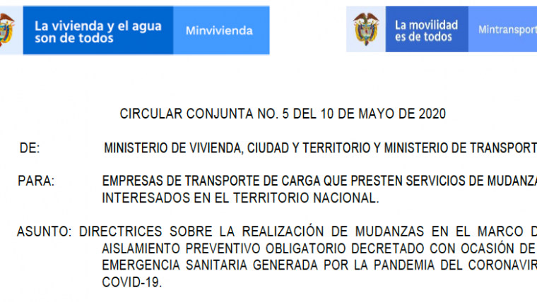 MUDANZAS EN EL MARCO DEL AISLAMIENTO PREVENTIVO DECRETADO POR LA EMERGENCIA SANITARIA GENERADA POR EL COVID-19