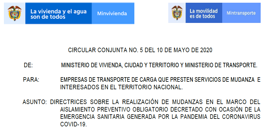 MUDANZAS EN EL MARCO DEL AISLAMIENTO PREVENTIVO DECRETADO POR LA EMERGENCIA SANITARIA GENERADA POR EL COVID-19